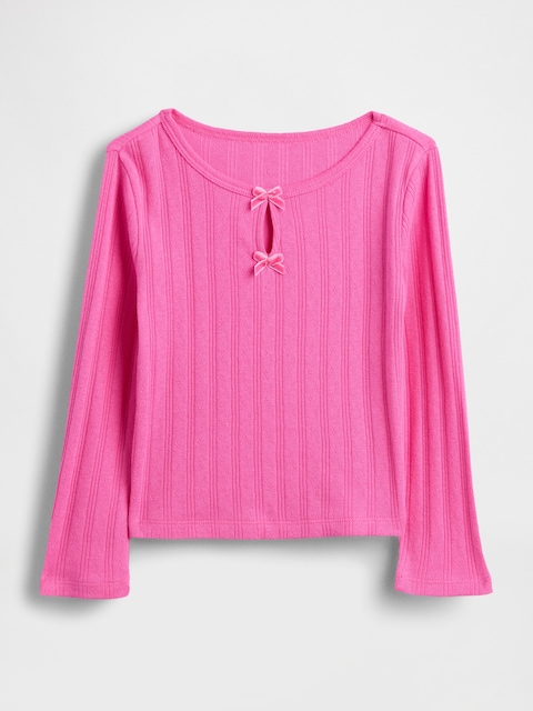 Baby & Toddler Pointelle Bow Top