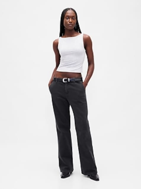 Low Rise Flare Khakis