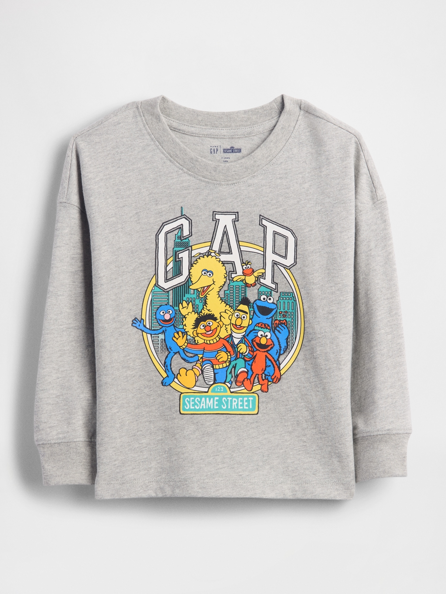 Gap Baby & Toddler Sesame Street Graphic Logo T-shirt In Gray