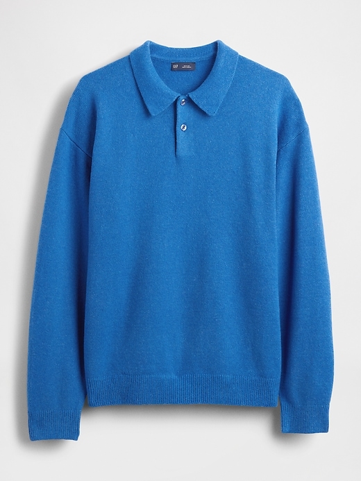 Image number 5 showing, CashSoft Relaxed Polo Sweater