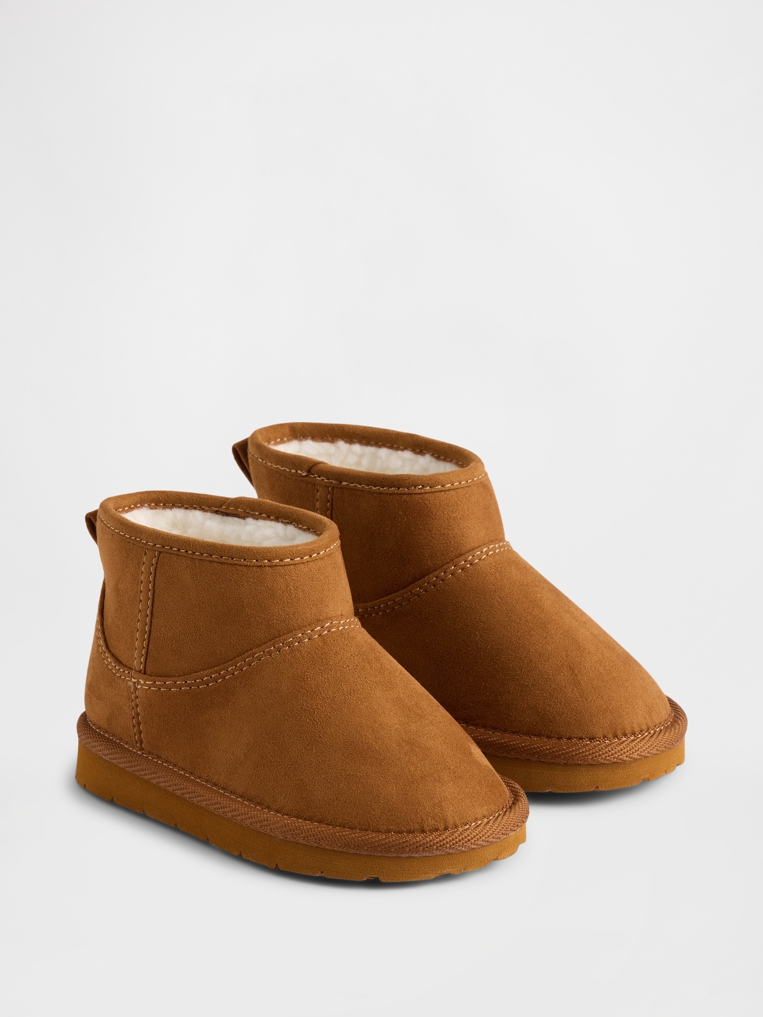 Toddler Vegan Suede Sherpa-Lined Boots