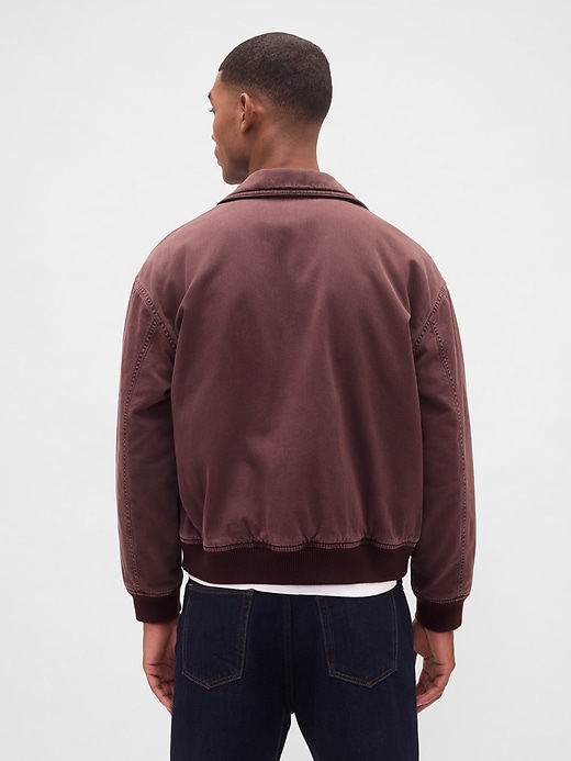 Image number 3 showing, Washed Twill Bomber Jacket