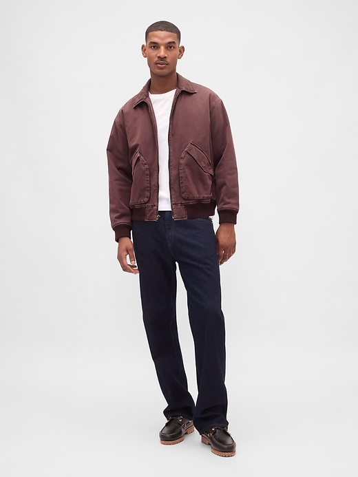 Image number 2 showing, Washed Twill Bomber Jacket