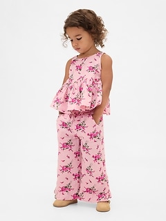 Baby & Toddler Cotton Gauze Ruffle Outfit Set