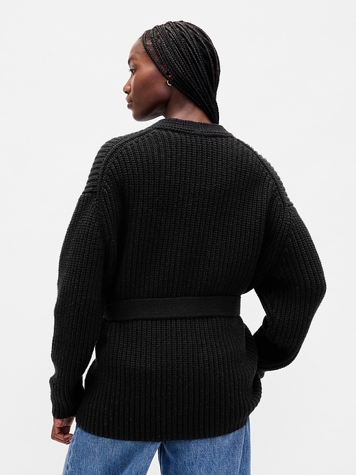 Image number 3 showing, Oversized Wrap Cardigan Sweater