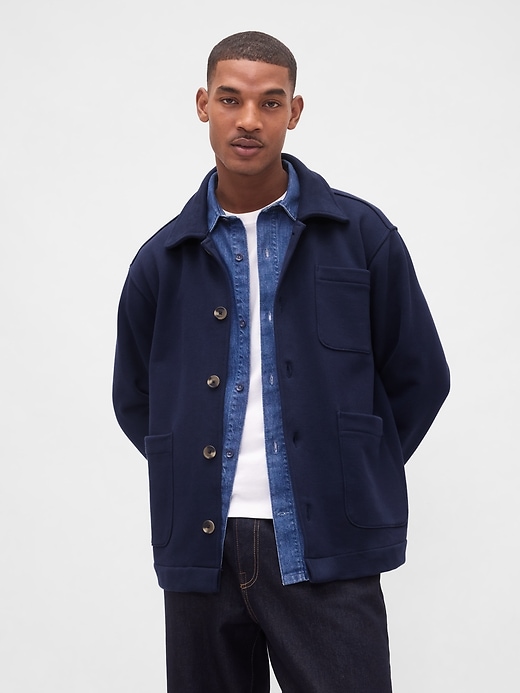 Image number 1 showing, French Terry Chore Jacket
