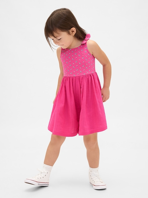 Image number 1 showing, Baby & Toddler Cotton Gauze Romper
