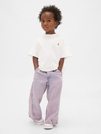 Baby & Toddler Pull-On Baggy Wide-Leg Jeans