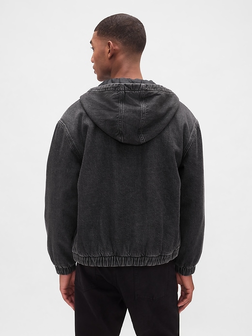 Image number 3 showing, UltraSoft Denim Sherpa-Lined Zip Hoodie