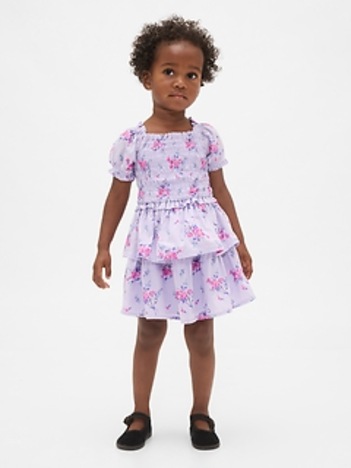 Baby & Toddler Smocked Puff-Sleeve Dress