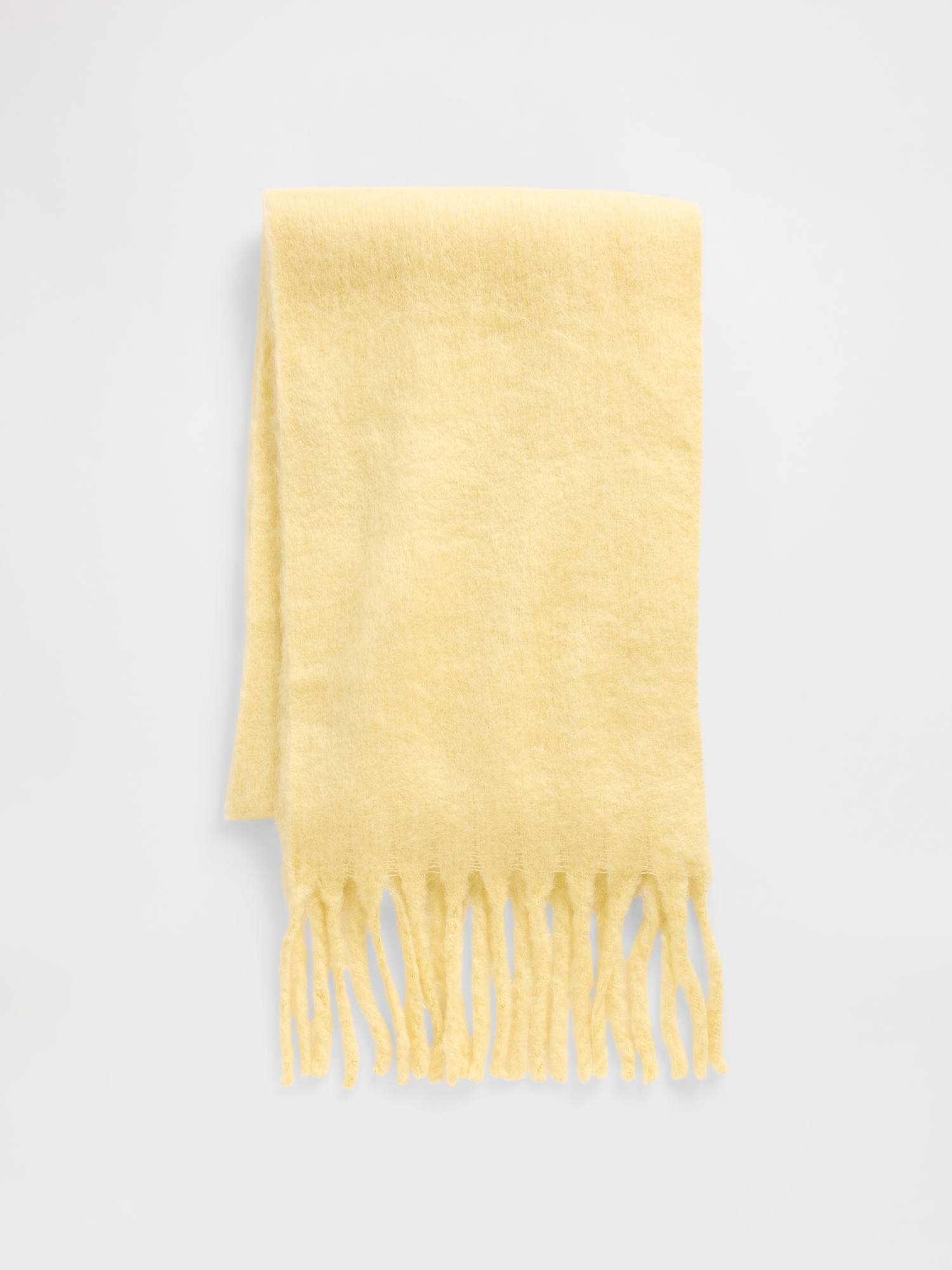 Gap Brushed Fringe Scarf In Yellow