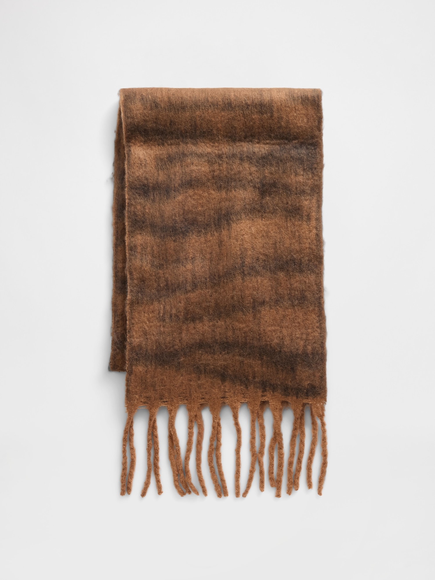 Gap Brushed Fringe Scarf In Animal Print