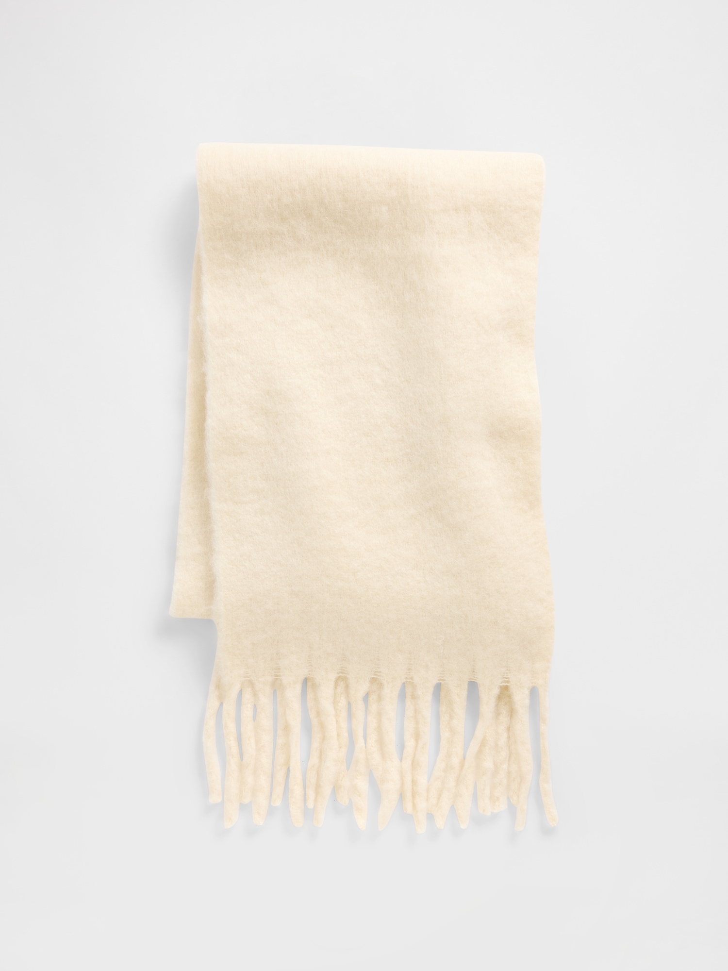 Gap Brushed Fringe Scarf In White