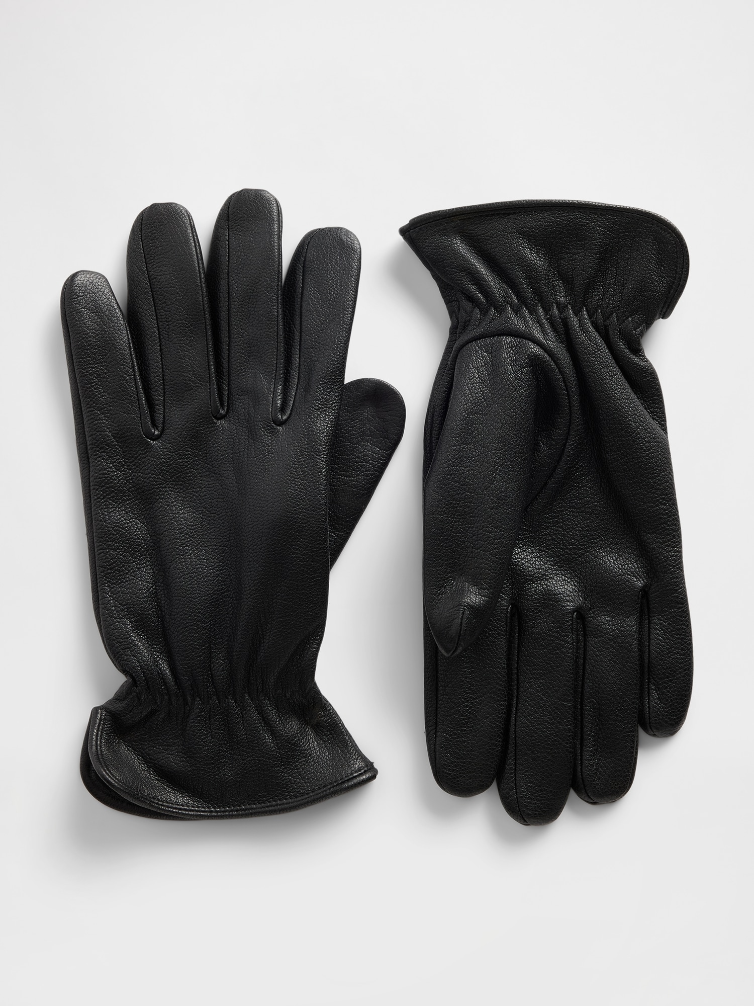 Gap Leather Gloves In Black