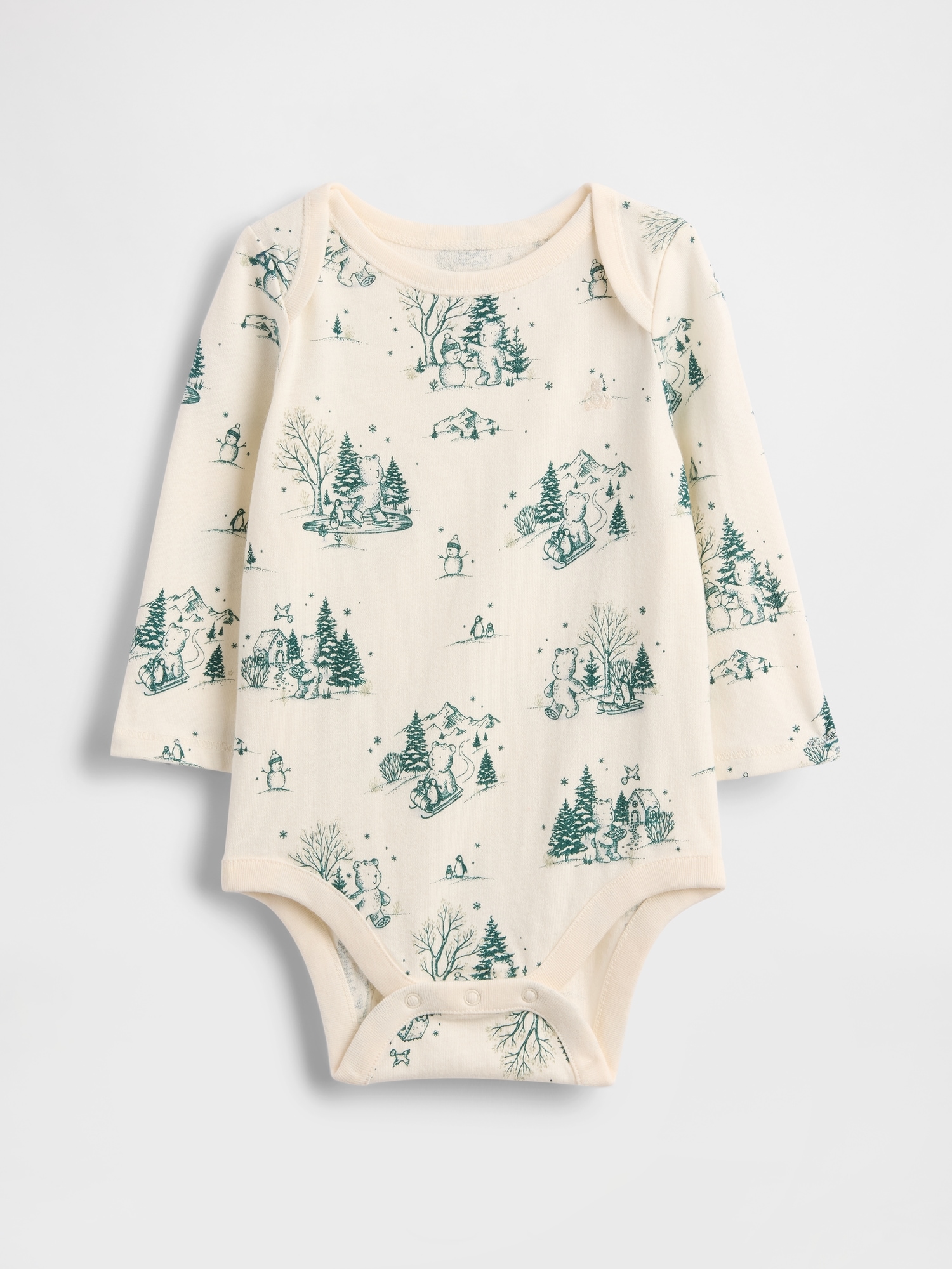 Gap Kids' Baby First Favorites Organic Cotton Bodysuit In Green
