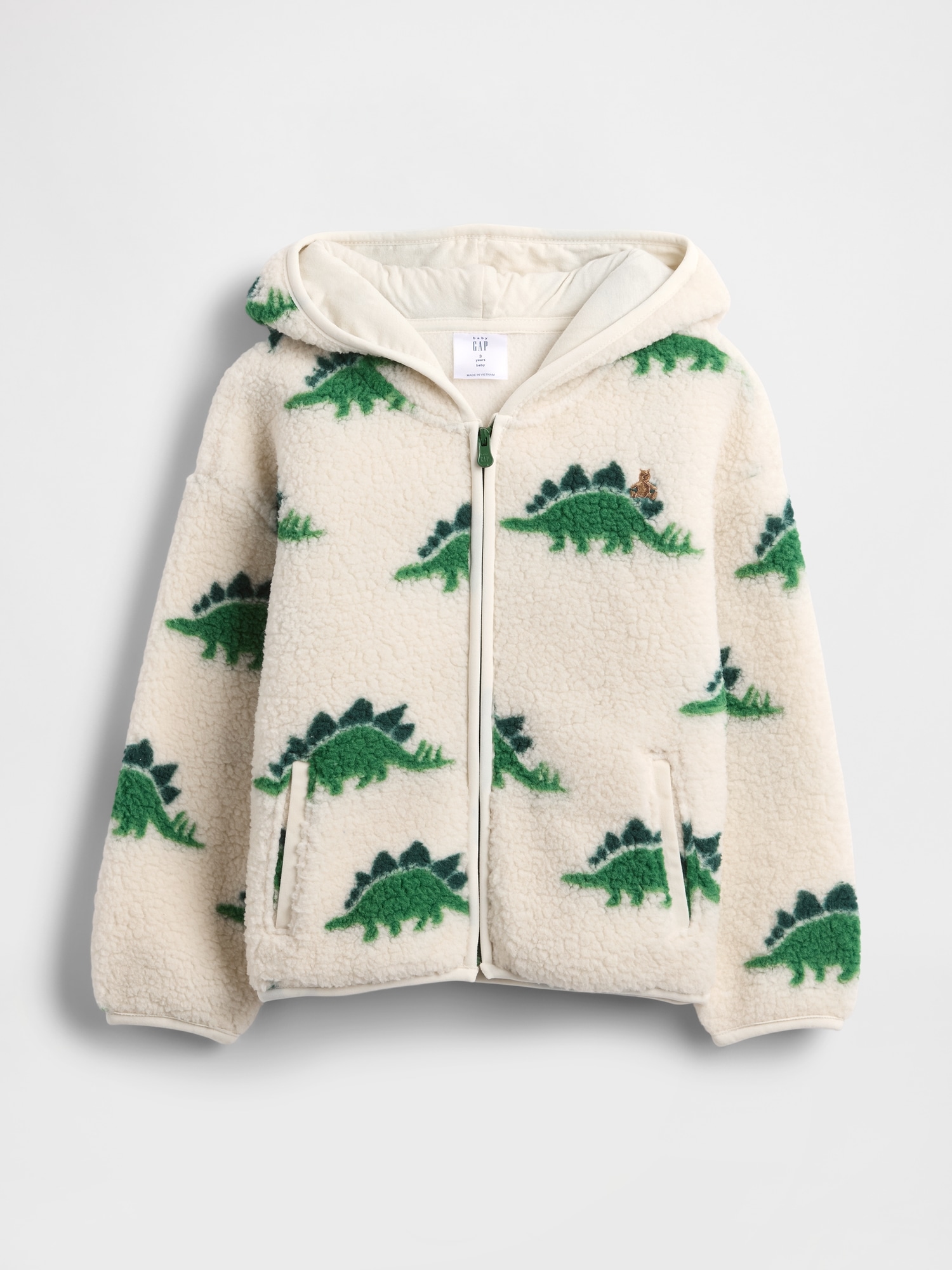 Gap Baby & Toddler Sherpa Zip Hoodie In White