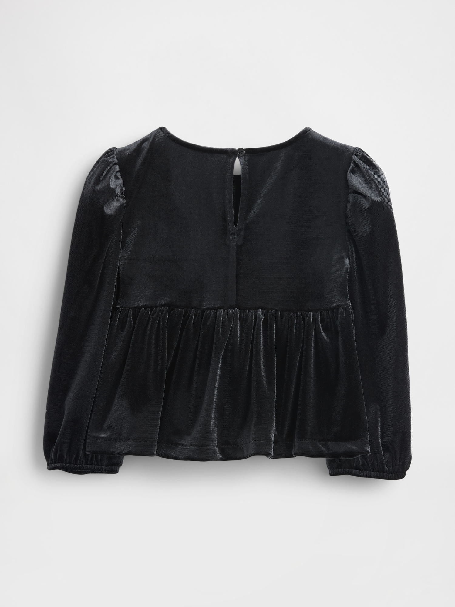Топ Gap Velour Bow Top для малышей, цвет: Чёрный — фото 3