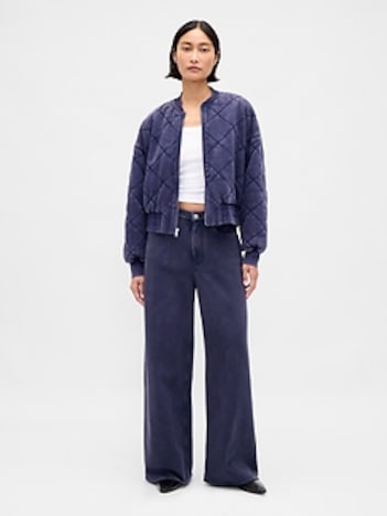 Heavyweight French Terry Wide-Leg Sweatpant Jeans