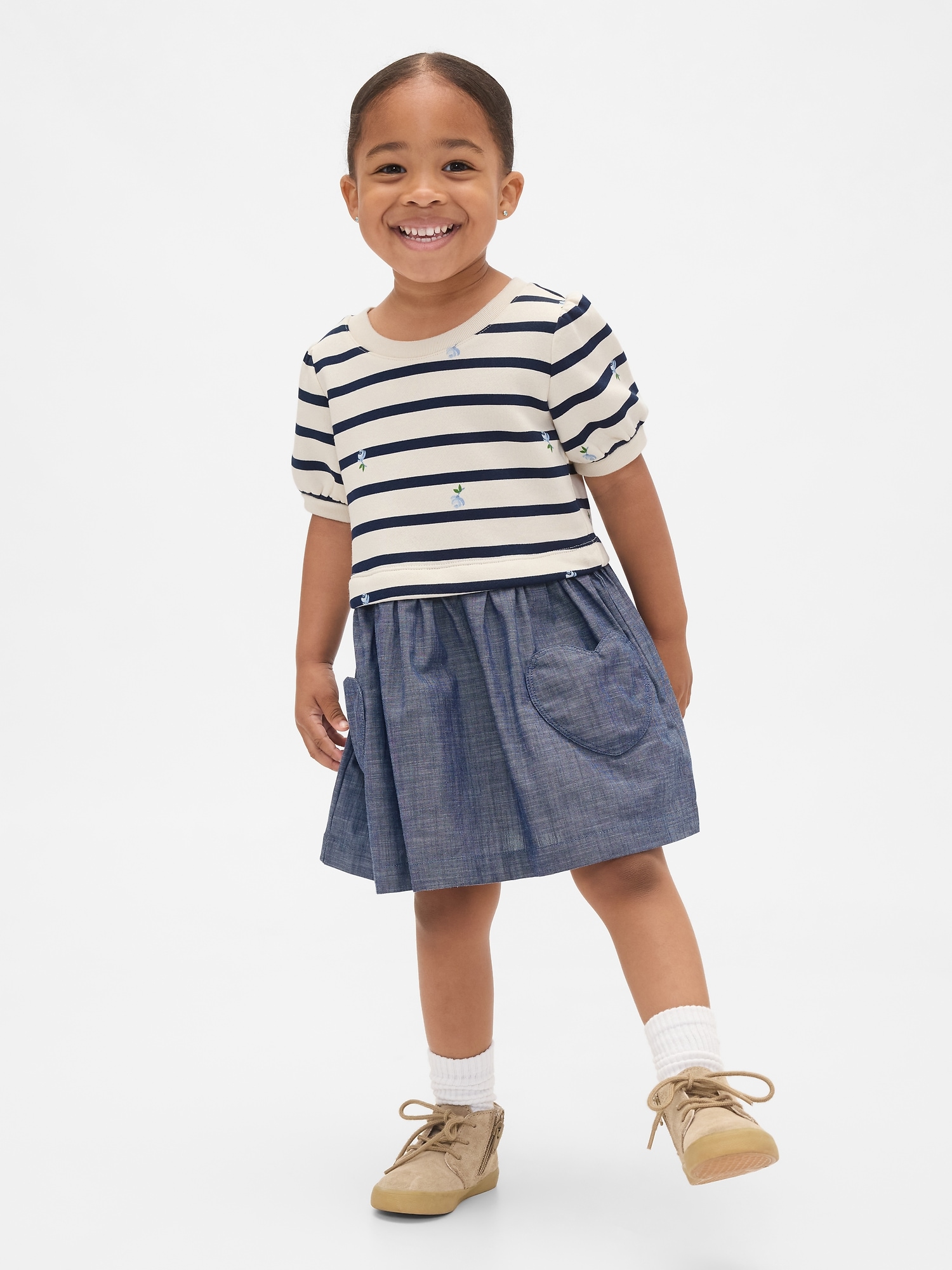 Baby & Toddler VintageSoft Mixed Media Dress