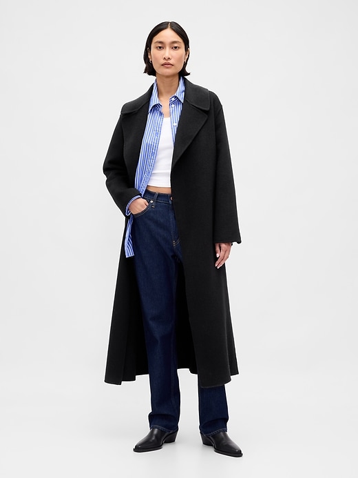 Image number 2 showing, Wool-Blend Wrap Coat