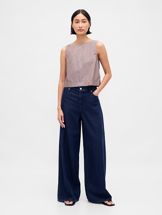 Image number 2 showing, Boatneck Shell Crop Tank Top