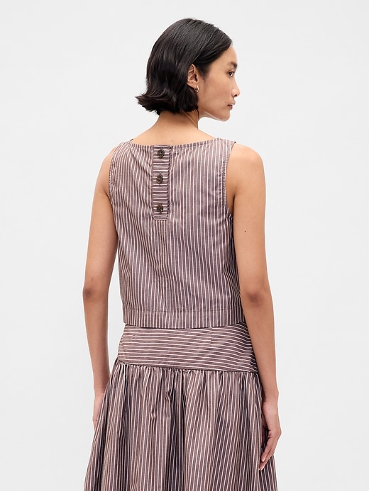 Image number 3 showing, Boatneck Shell Crop Tank Top