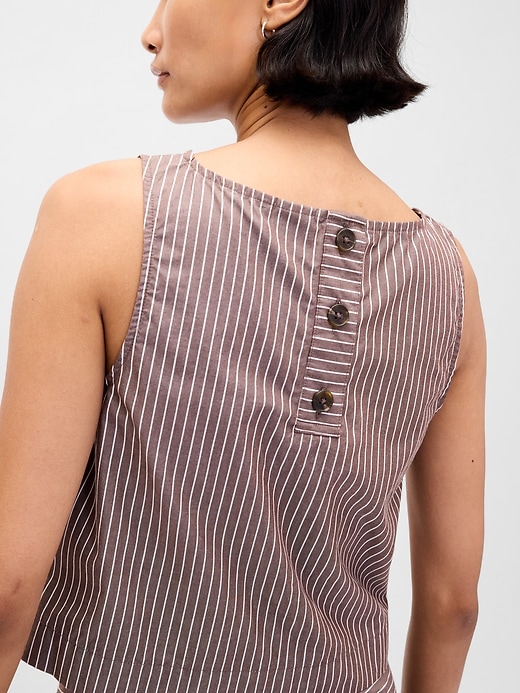 Image number 4 showing, Boatneck Shell Crop Tank Top