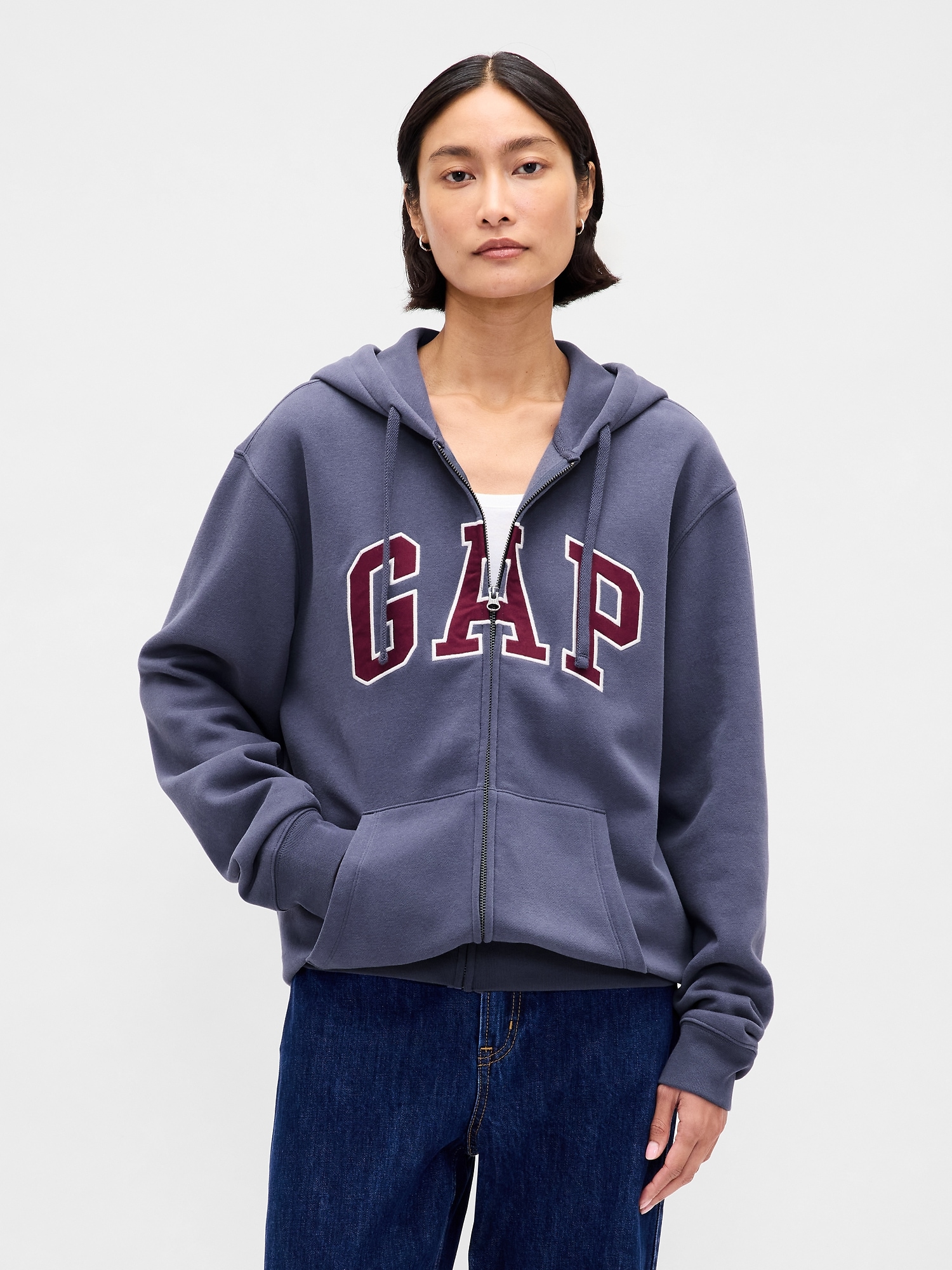 VintageSoft Arch Logo Full-Zip Hoodie