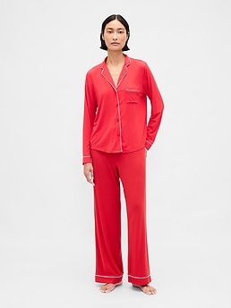Softest Modal PJ Shirt - Red - View 14