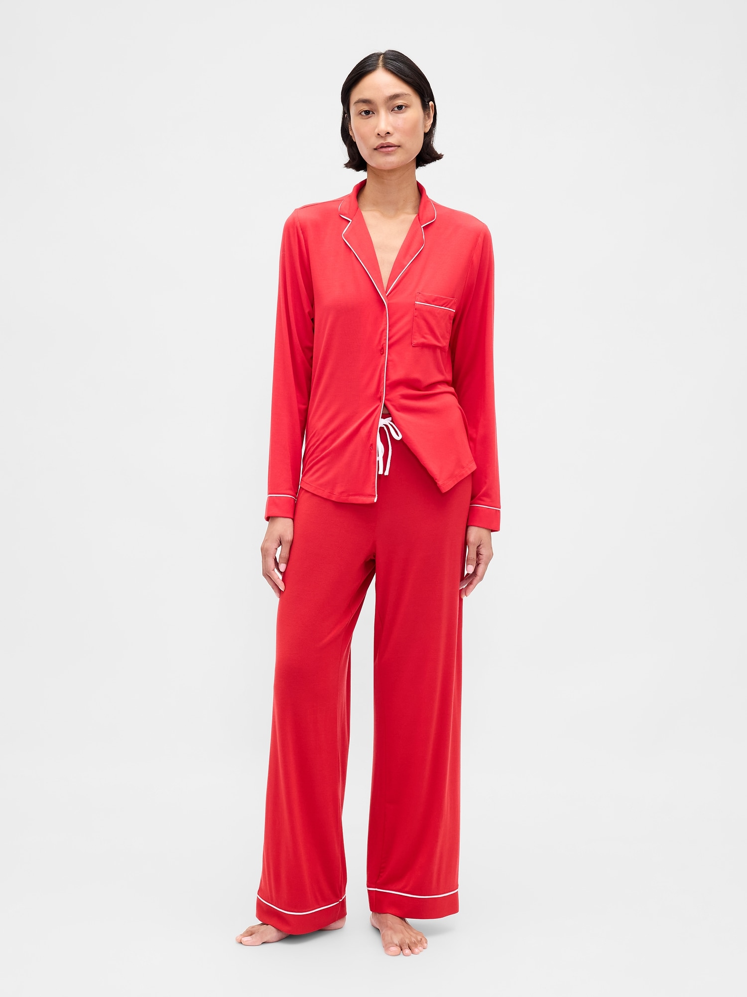 Modal PJ Pants - Modern Red