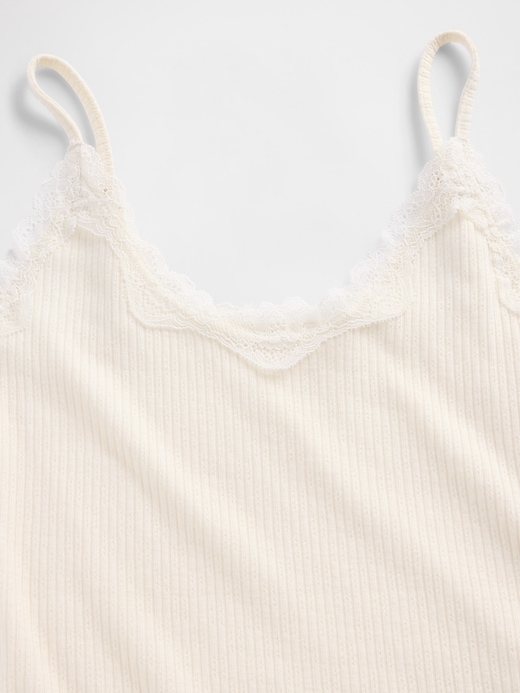 Image number 2 showing, Lace-Trim Pointelle Cami