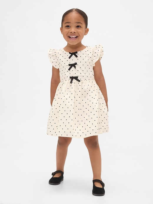 Image number 1 showing, Baby & Toddler Flutter Sleeve Bow Dress