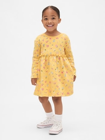 Baby & Toddler Ruffle-Waist Sweatshirt Dress