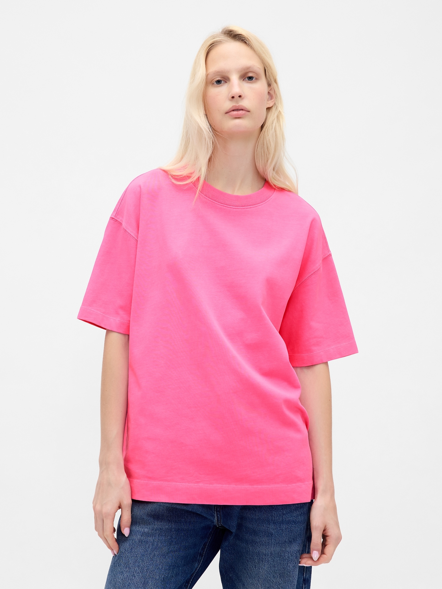 Gap Organic Cotton Vintagesoft Heavyweight T-shirt In Pink