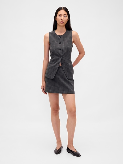 Image number 1 showing, Herringbone Mini Skort