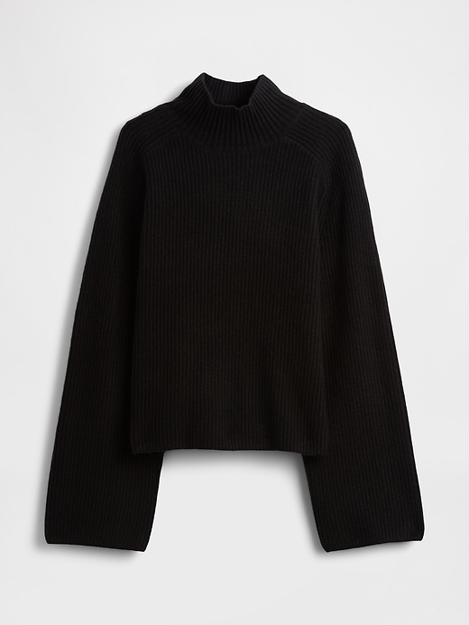 Image number 6 showing, CashSoft Shaker-Stitch Turtleneck Sweater