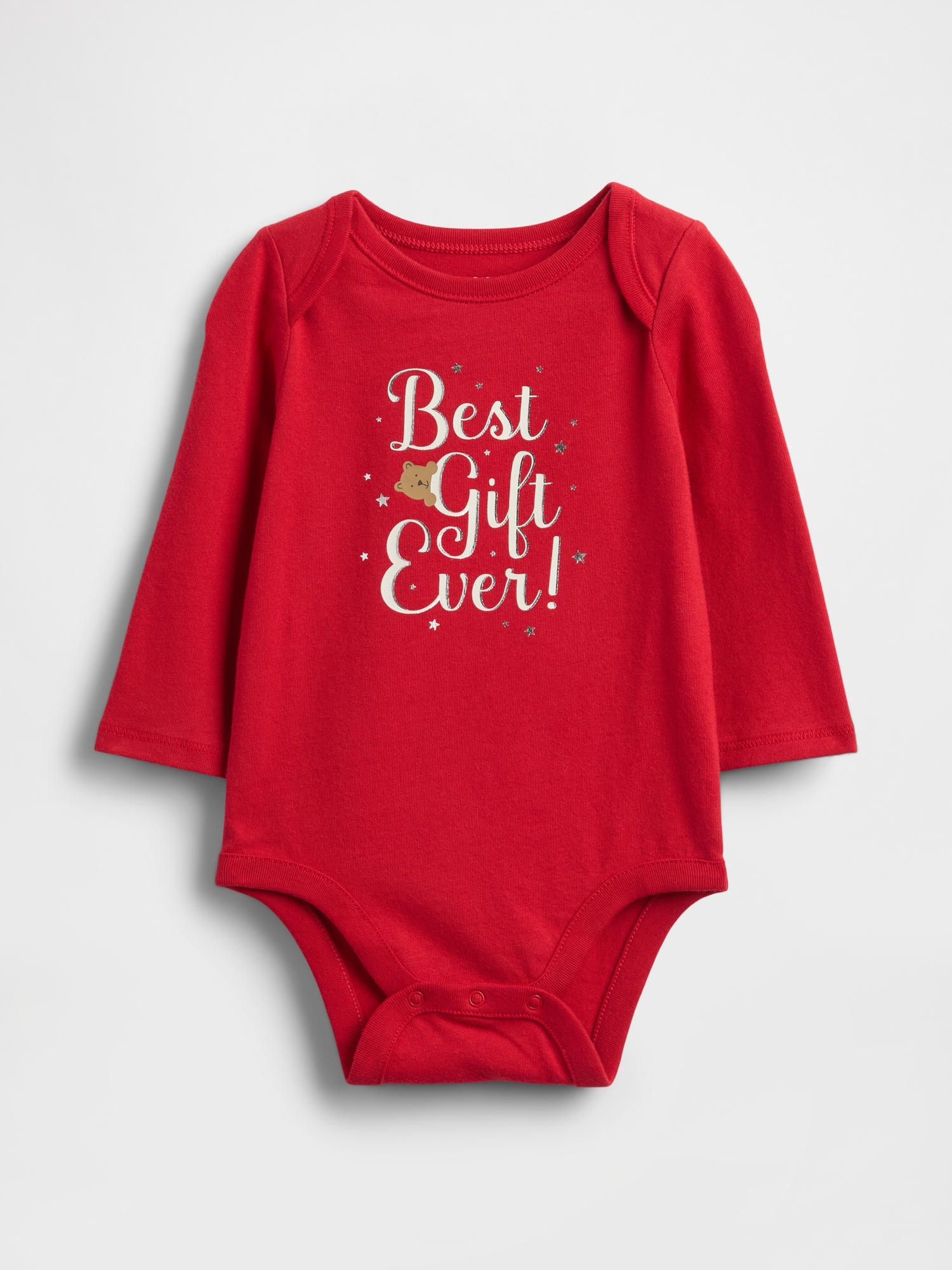 Gap Kids' Baby First Favorites Organic Cotton Graphic Bodysuit In Red