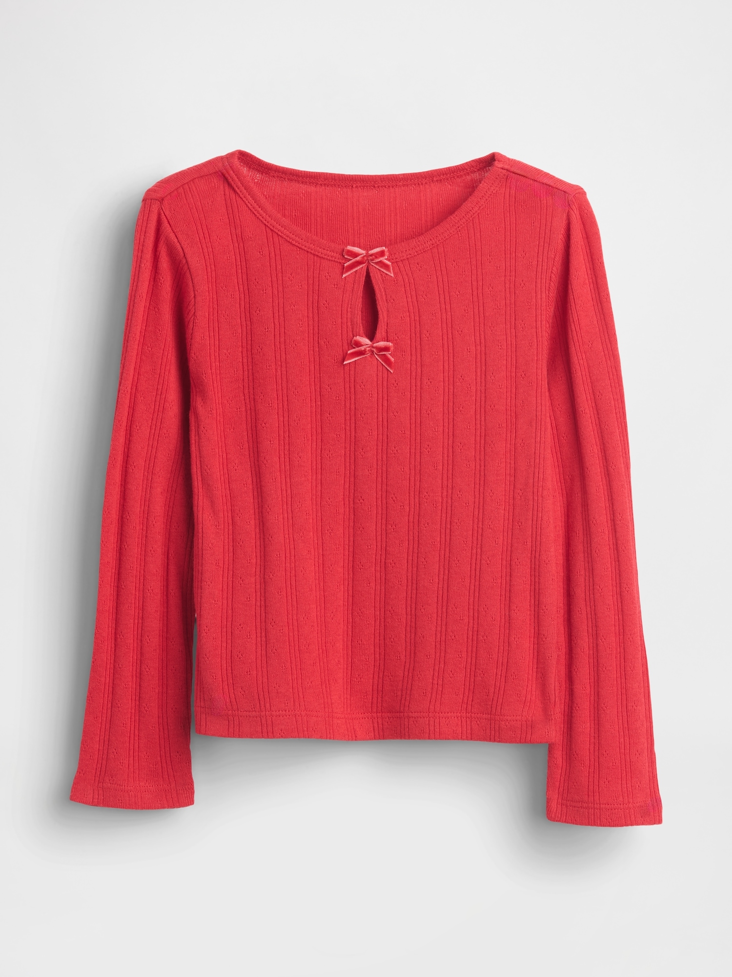 Gap Baby & Toddler Pointelle Bow Top In Red