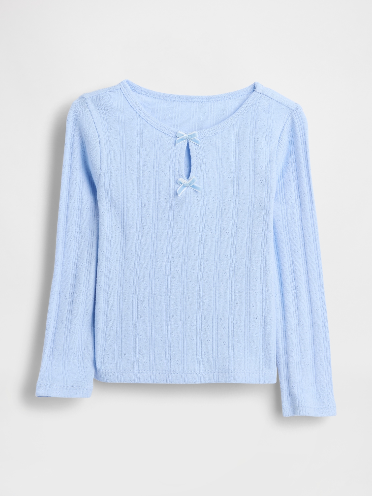 Gap Baby & Toddler Pointelle Bow Top In Blue