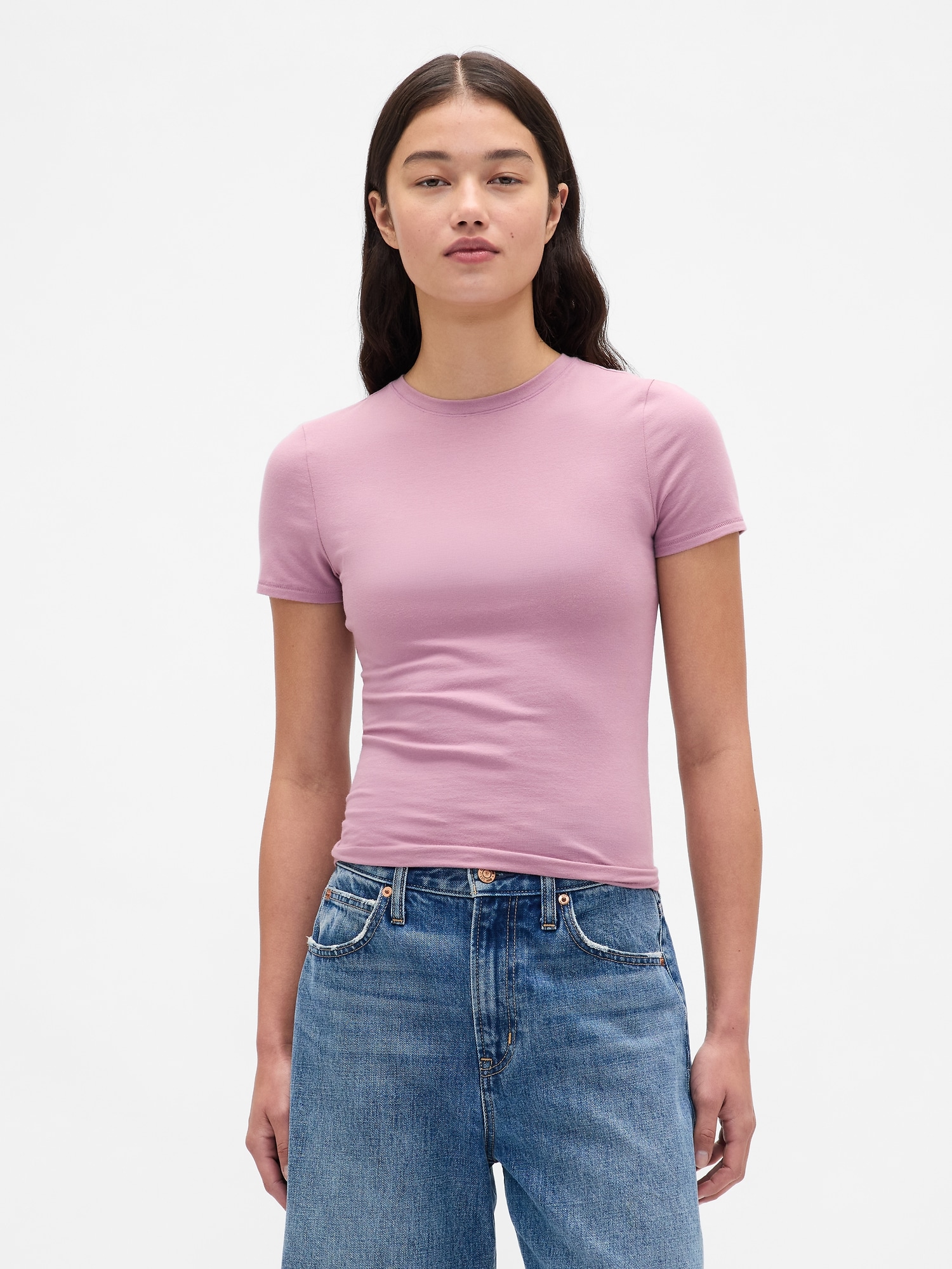 CloseKnit Jersey T-Shirt - Wispy Mauve Pink