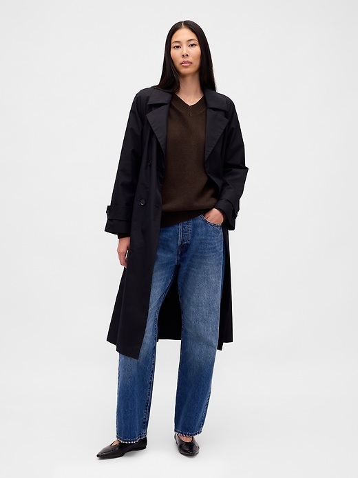 Image number 2 showing, CashSoft Oversized V-Neck Sweater