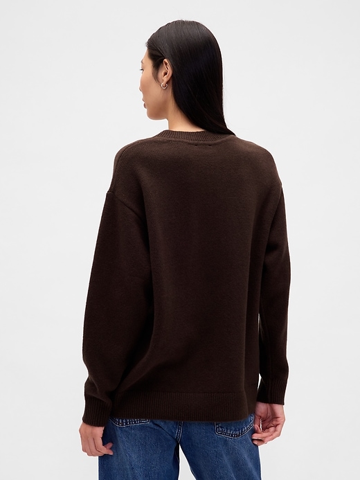 Image number 3 showing, CashSoft Oversized V-Neck Sweater