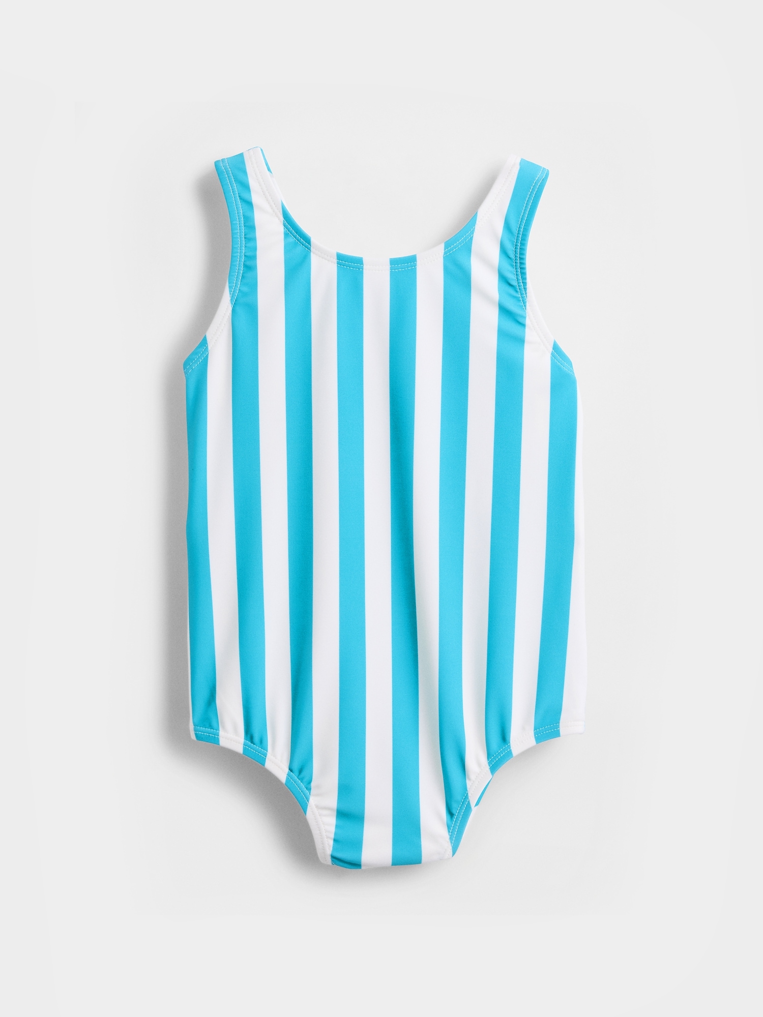 Baby & Toddler Bow-Back One-Piece Swimsuit - Blue Stripe