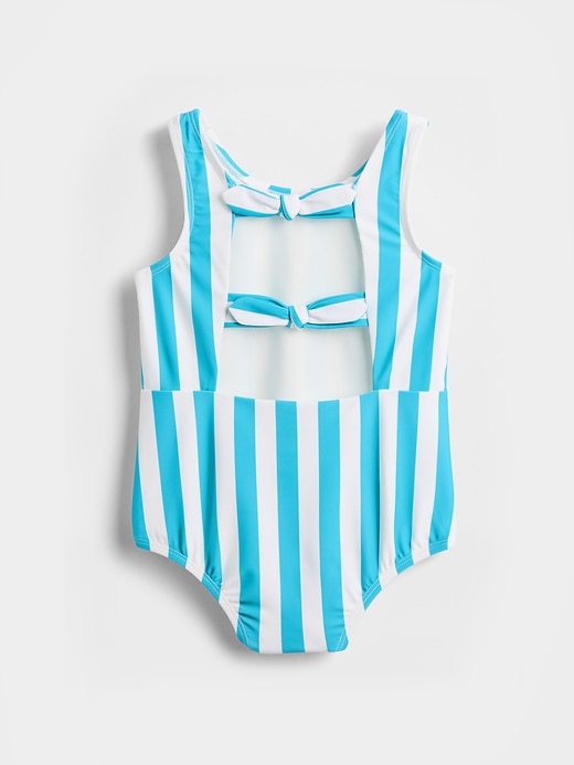 Image number 2 showing, Baby & Toddler Bow-Back One-Piece Swimsuit