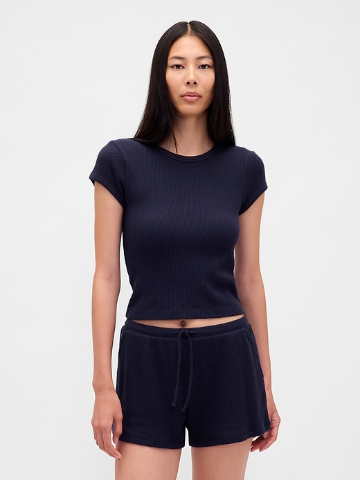 1 of 8 showing, with the color Navy blue night of product Waffle PJ T-Shirt
