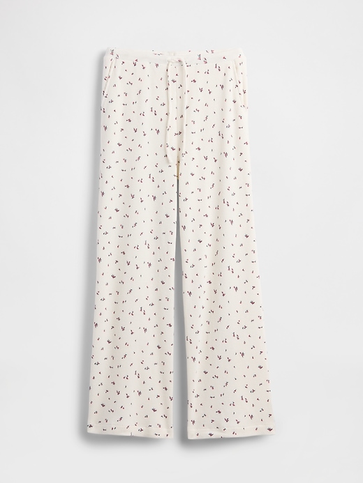 Image number 3 showing, Waffle Wide-Leg PJ Pants