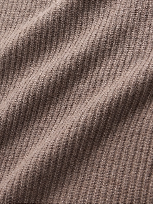 CashSoft Shaker-Stitch Turtleneck Sweater