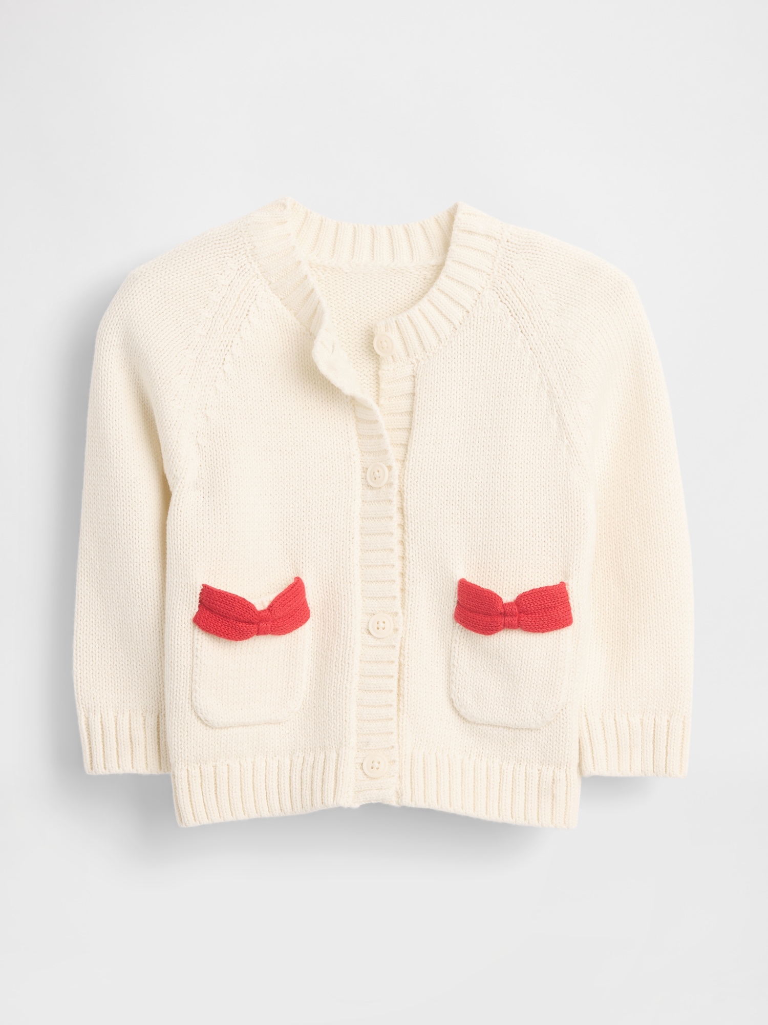 Gap Baby Bow Pocket Cardigan Sweater In Neutral