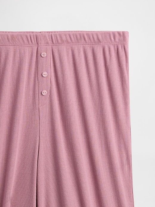 Image number 2 showing, Mini Rib Wide-Leg PJ Pants