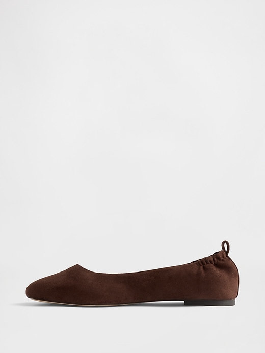 Image number 5 showing, Vegan Suede Ballet Flats